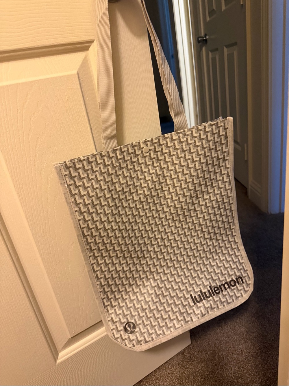 Lululemon Gray Chevron Tote Bag
